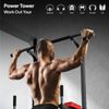 Pooboo Power Tower Strength Training Dip Station Pull Up Dip Exercise Equipment