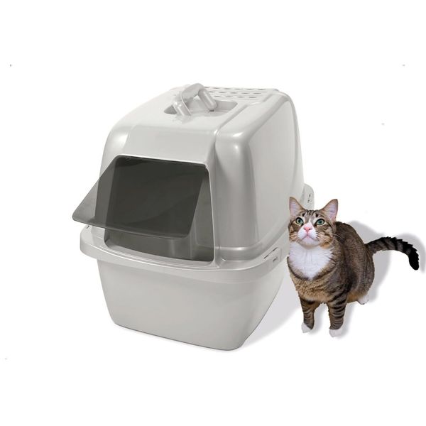 Van Ness NEW Pets Odor Control Large Enclosed Cat Litter Box, Hooded, Pearl, CP6