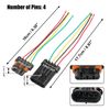 X AUTOHAUX 1 Set 4 Pin Oxygen Sensor Connector Adapter Plug Clip Kit for Car