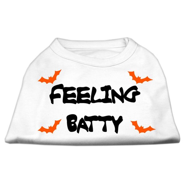 Mirage Pet Products Feeling Batty Screen Print Shirts White XS (8)