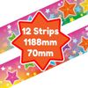 Rainbow Stars Classroom Trimmers 14.25m long Notice Board Display Borders