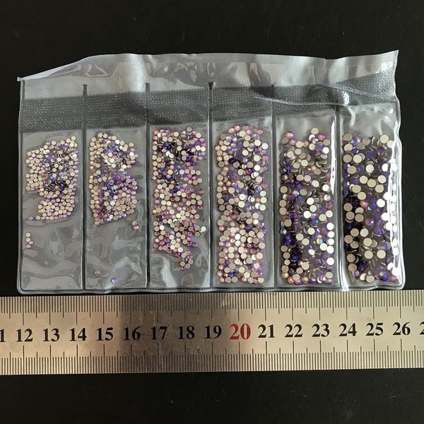 SS4-SS12 1728PCS/PACK (1.5MM-3.2MM) Light Purple AB Drill Rhinestone Glass Rhinestone Crystal Nail Decoration Figure Model Car Jewelry Clothing Decoration DIY Handmade Decoration Accessories -Light Purple-AB