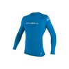 O'Neill Youth Basic Skins UPF 50+ Long Sleeve Rash Guard, Bright Blue, 4