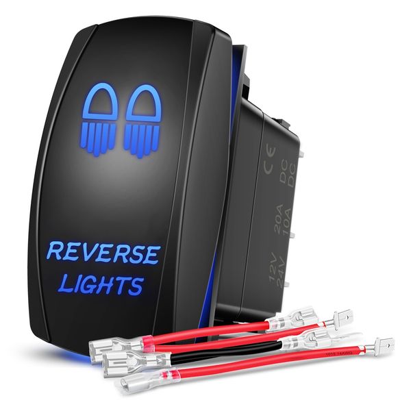 Nilight Reverse Lights Rocker Switch Led Light Bar Switch 5 Pin Laser On Off