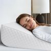 Memory Foam Bed Wedge Pillow Curved Design for Sleeping Back Support