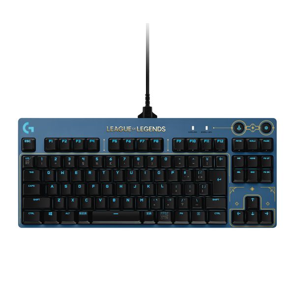 Logicool G PRO Gaming Keyboard, LoL Numeric Keypadless, GX Switch, Tactile, Wired, Mechanical Keyboard, Quiet, Japanese Layout, RGB Detachable Cable, G-PKB-002LOL2, Authentic Japanese Product