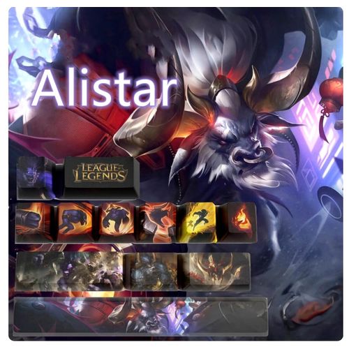 IYTYIR Alistar Keycaps for League of Legends Gaming Skill OEM Profile for MX Mechanical Gaming Keyboards