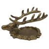 Antiqued Brass Stag Inkwell Stand Red Bone Nib Pen