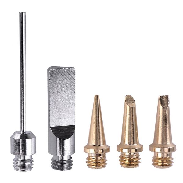 WANGCL 5Pcs Soldering Tips Kit, Electric Foam Tool, Solder Tips Replacement, Welding Tool Accessories