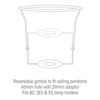 Oaks Lighting cotton lampshade, cylindrical, white