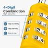 Sparkiva Combination Padlock with Code, 4 Digit Heavy Duty Padlock Weatherproof & Rust-Resistant Gym Locker Padlocks for School & Garage – Secure & Durable Code Padlock,Yellow