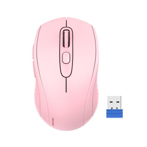 TECKNET Wireless Mouse for Laptop, 2.4G Wireless Computer Mouse, 5-Level Adjustable 4800 DPI, Silent Mouse with Receiver & 6 Buttons, 18 Months Battery Life, USB Portable Mouse for Mac, Chromebook