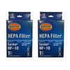 (2) Eureka Hf-10 Pleated Hepa Filter W/activated Charcoal Vacuum Filter, Upright
