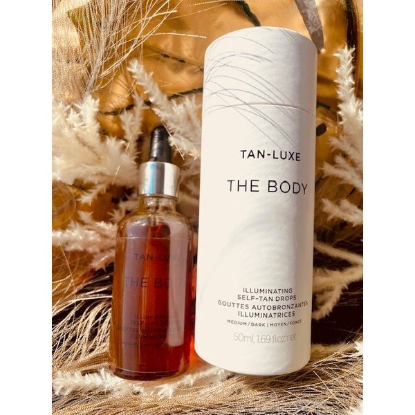 Tan-Luxe The Body Illuminating Self Tan Drops ~ MEDIUM-DARK ~ full size
