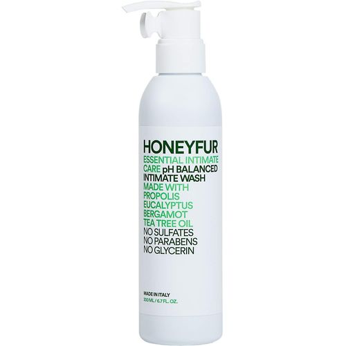 HONEYFUR pH Balanced Natural Feminine Wash For Sensitive Skin – Sulfates & Paraben Free – Soothing, Refreshing, Calms Irritation – 200 ML / 6.7 FL OZ