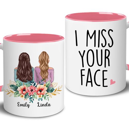 NAHOTICQ Personalized Friend Mug - Mother's Day Gifts For Best Friend, Bestie, Sister, BFF, Her - Friendship Gifts For Women - Long Distance Gifts - Birthday, Christmas, Thinking Of You Gift For Her