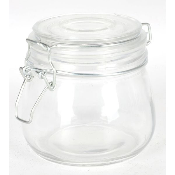 Wire Clip Jar, 0.5 Litre, Preserving Jar, Storage Jar, Jam Jar