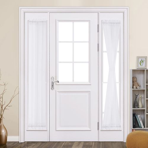 Miulee Sheer Sidelight Curtains for French Doors
