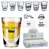 Cepewa Schnapsglas 24er Display │ 6fach sortiert Trinksprüche │Füllmenge 4 cl │ Shotgläser Stamper