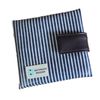 [Handmade] Portable Box Tissue Case with Matte Lamination (Denim Hickory Stripe)