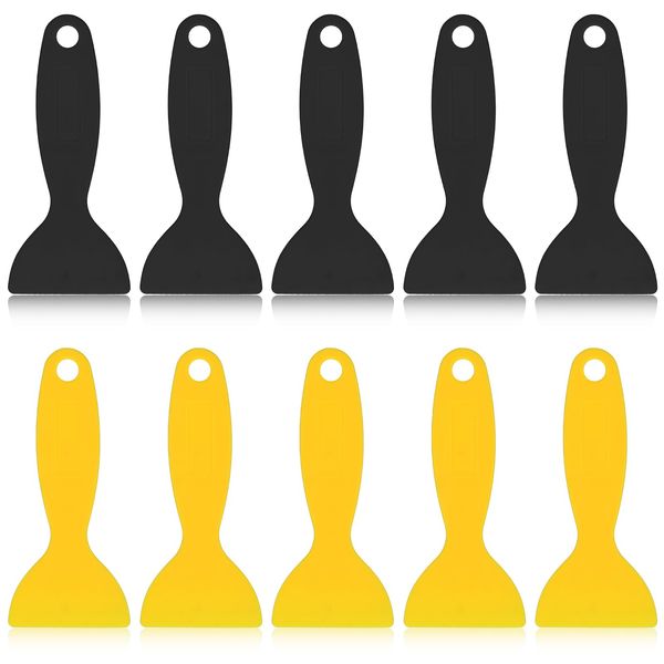 Thinp 10stück Kunststoff Spachtel Set,3D Druck Spachtelmesser Schaber,Luftblasenentferner Werkzeuge,Tapetenschaber Spachtelschaber,Kittmesser Werkzeug,Kunststoffspachtel für Entfernung Füllen Patchen