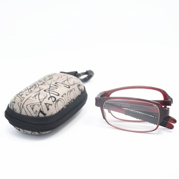 tr90 frame folding reading glasses stylish reading glasses power "+1.0~+4.0" yr010, red (wine)