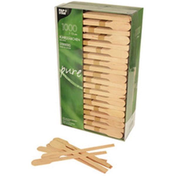 Papstar 16715, 1000 stirring sticks, wood, pure, 13 centimeter