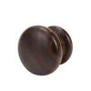 Savagrow 6pcs Walnut Wood Finger Round Pulls Handles Modern Soild Walnut Mushroom Shape Cabinet Knobs, 1.3" Dia
