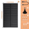 Zivif 2W Solar Panel for Security Camera, USB Solar Panel for Camera, USB Solar Panel Charger, 360°Adjustable Micro USB Solar Panel for Outdoor Camera, Black (2 Pack)