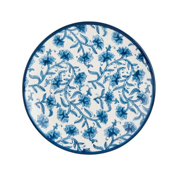 Mud Pie Cornflower Print Salad Plate; 8" dia