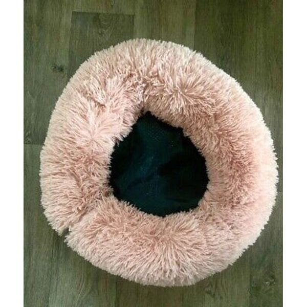 Dog Bed Donut Soft Round Plush Cat Beds For Calming Pet Anti Anxiety