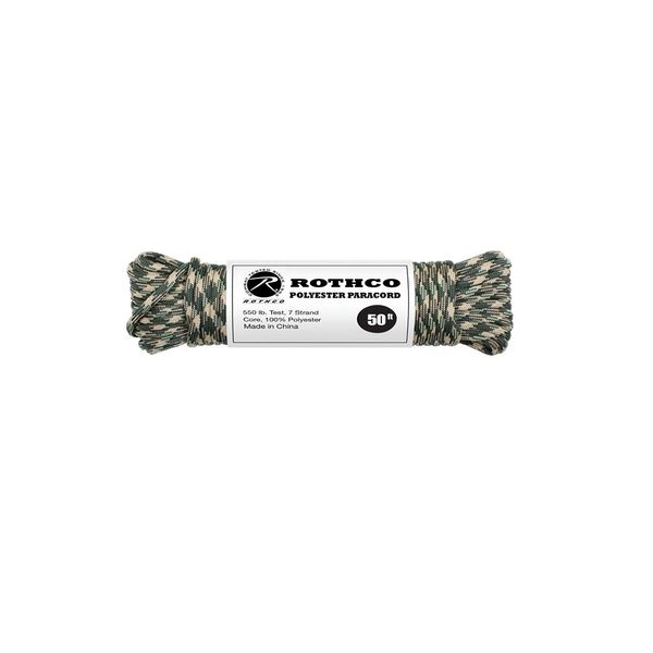 Rothco Polyester Paracord - 50 Ft/Camo