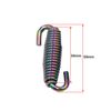 sourcingmap 5pcs 59mm Multicolor Universal Motorbike Muffler Exhaust Pipe Spring