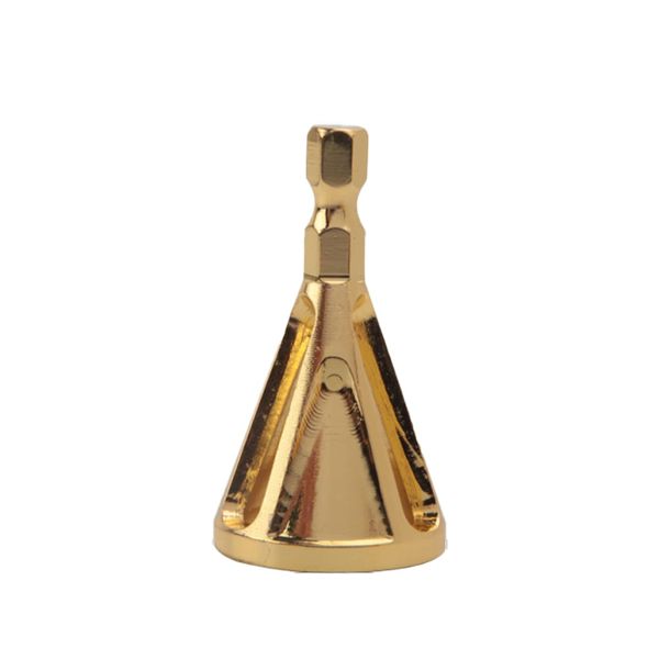 Stainless Steel Hex Shank Deburring External Chamfer Tool Drill Bit High Speed Remove Burr Hexagon chamfering Tool Deburring-Gold