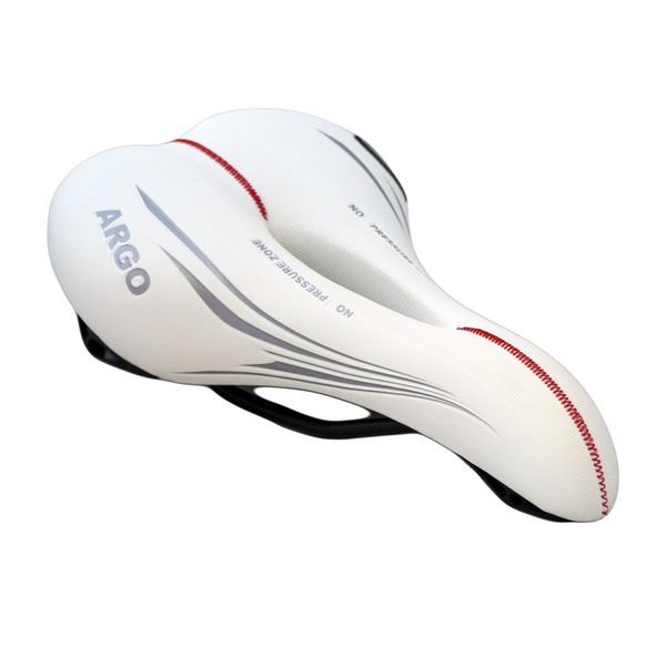 Selle Montegrappa FAHRRADSATTEL CITYSATTEL MTB Sattel Leder Damen Herren XC 1370 Argo in Weiss für Fahrrad CITYRÄDER MOUNTAINBIKES TREKKINGRÄDER - Made in Italy