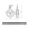 Gin Wheel 125mm with a Hook Scaffolding Pulley Block Lifting Crane