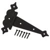 2PK Everbilt Tee hinges 6 in. Black Decorative Hammered Gate Strap Hinges 13401