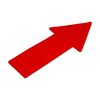Arrow Floor Marker – 30 CM – Blue – Purple – Gelb – Grün – Orange – Red, red