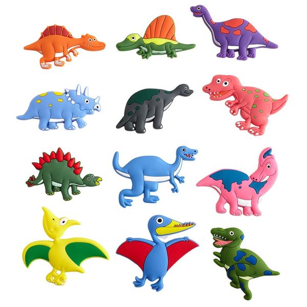 12PCS Funny Creative Dinosaur Magnets for Fridge, Durable Decorative Magnets for Home Kitchen School Educational Toys Whiteboard Presentation