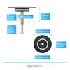 Bächlein Universal Bath Plug - Drain Plug [Matt Black] -incl. Replacement Seal -Drain Fitting for Any Standard Bath -Plug