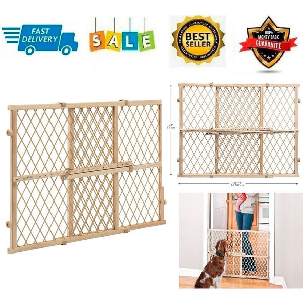 Pet Dog Gate Child Baby Safety Puppy Cat Door Expandable Barrier Plastic Fence