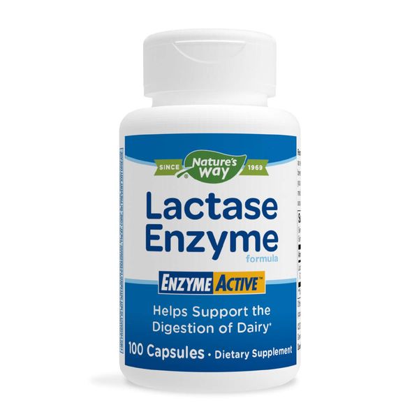 Nature's Way Lactase Formula, Enzyme Active, 100 Capsules