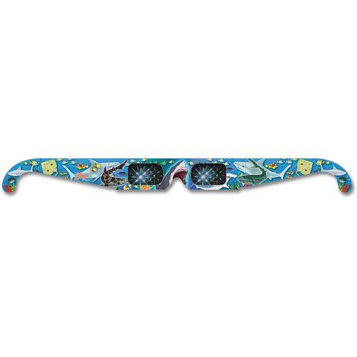 Rainbow Symphony Rainbow 3D Fireworks Glasses - Shark Design, Package of 50