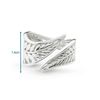 Kit Heath Sterling Silver Blossom Eden Wrapped Leaf Ring, Size N, (7)