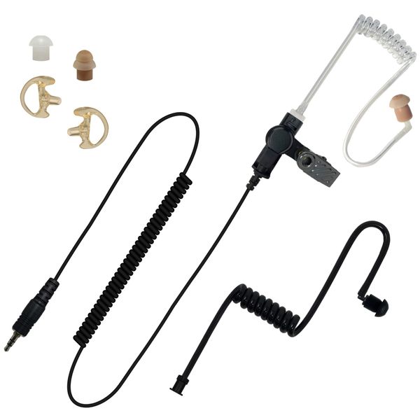 Sheepdog 3.5mm Threaded Listen Only Earpiece, Compatible with Motorola Audio Adapters and Shoulder Speaker Microphones