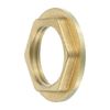 sourcing map G1/2 Pipe Fitting Hex Flange Lock Nut Locknut Female Threaded Fastening Thin Nut for Plumbing Fixed, Brass 4Pcs