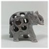 Soapstone Elephant Statuette - 5cm Soapstone Elephant Figurine - Small