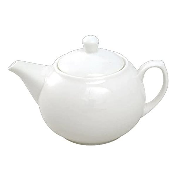 Acense Porcelain Ball Shaped Teapot, Fully Vitrified Porcelain, Safe:[Dishwasher/Freezer/Microwave/Oven], Versatile: [Household, Hotel, Restaurant], Capacity: 15.75fl.oz