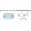 Lot of 2 - RP Lighting REL21 Emergency Light LED Wall/Ceiling Mount Adjustable