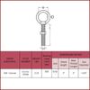 5/16" X 4 Type 304 Stainless Steel Welded Eyebolt